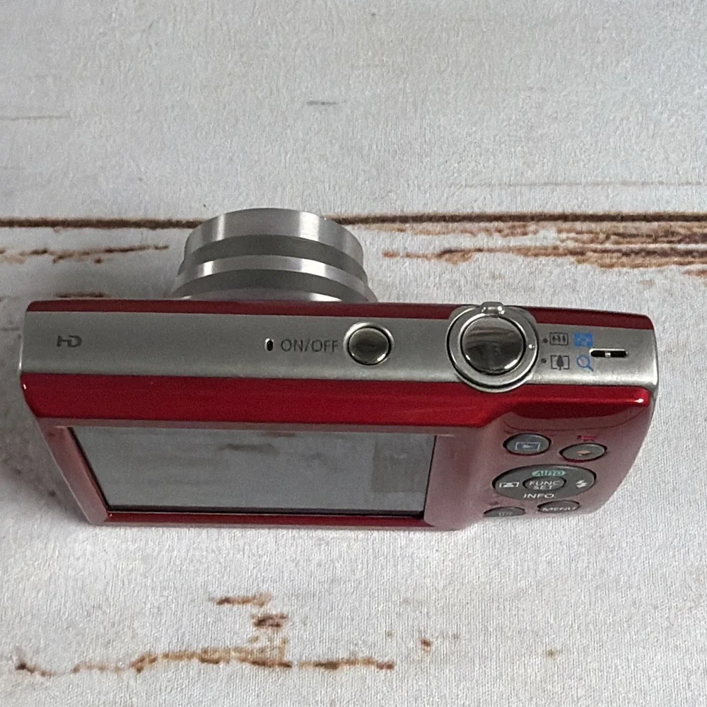 Canon PowerShot ELPH 180 20.0MP Camera Red Bundle Tested Works Boxed Used